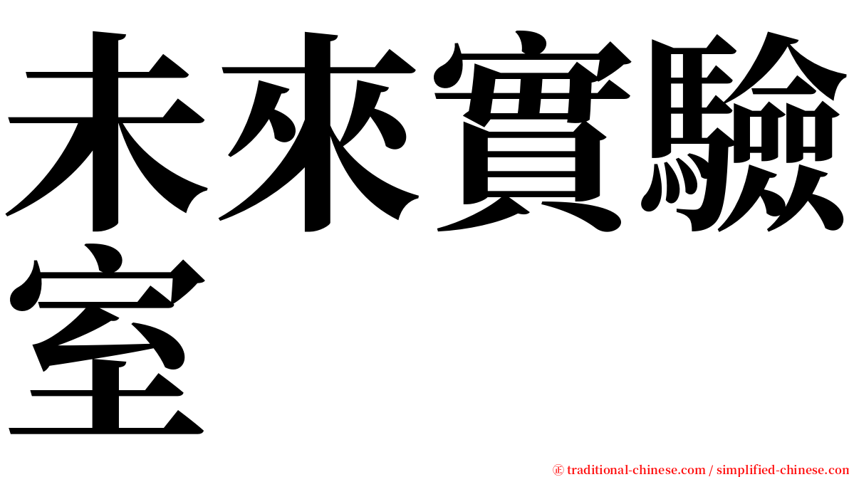 未來實驗室 serif font