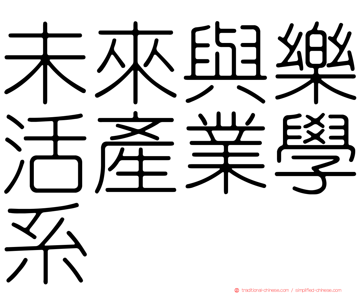未來與樂活產業學系