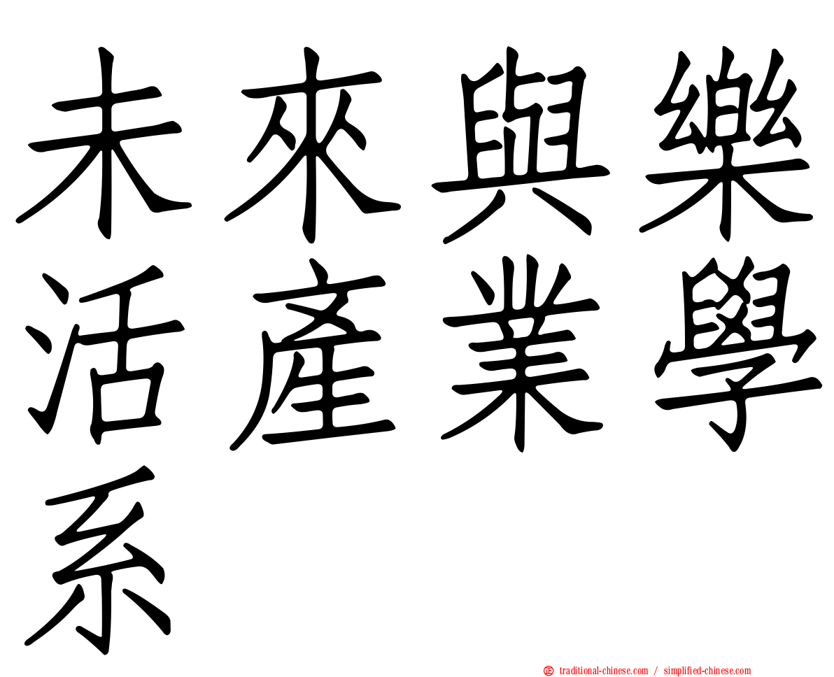 未來與樂活產業學系