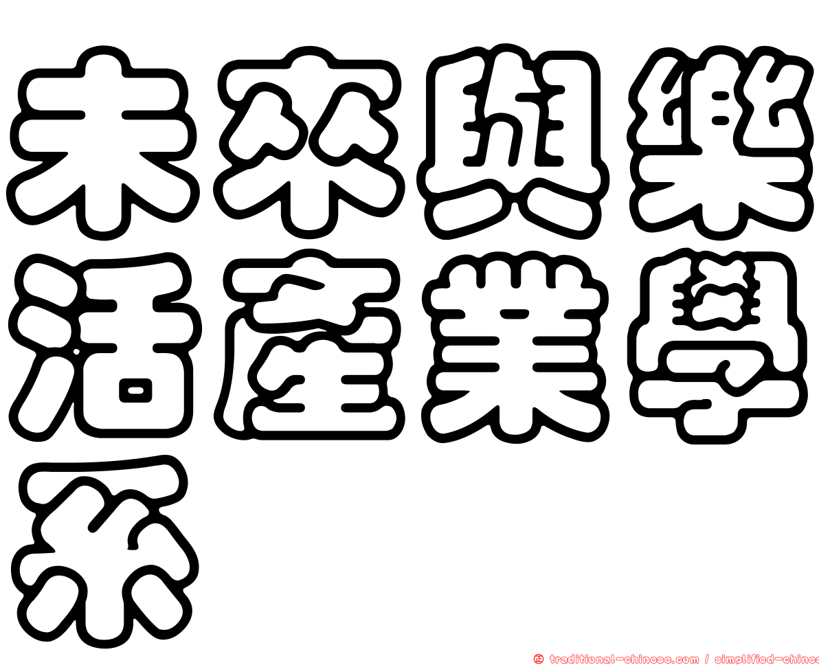 未來與樂活產業學系