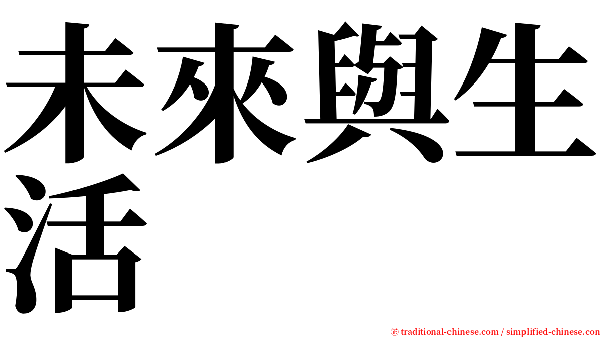 未來與生活 serif font