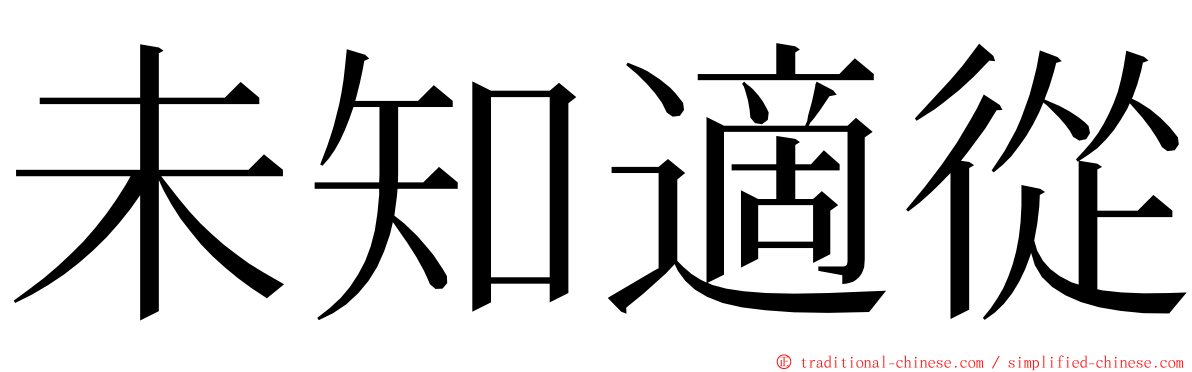 未知適從 ming font