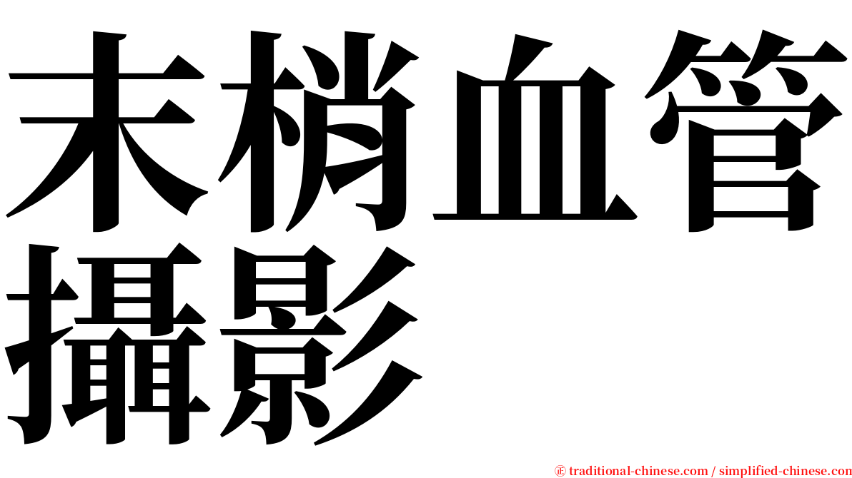 末梢血管攝影 serif font