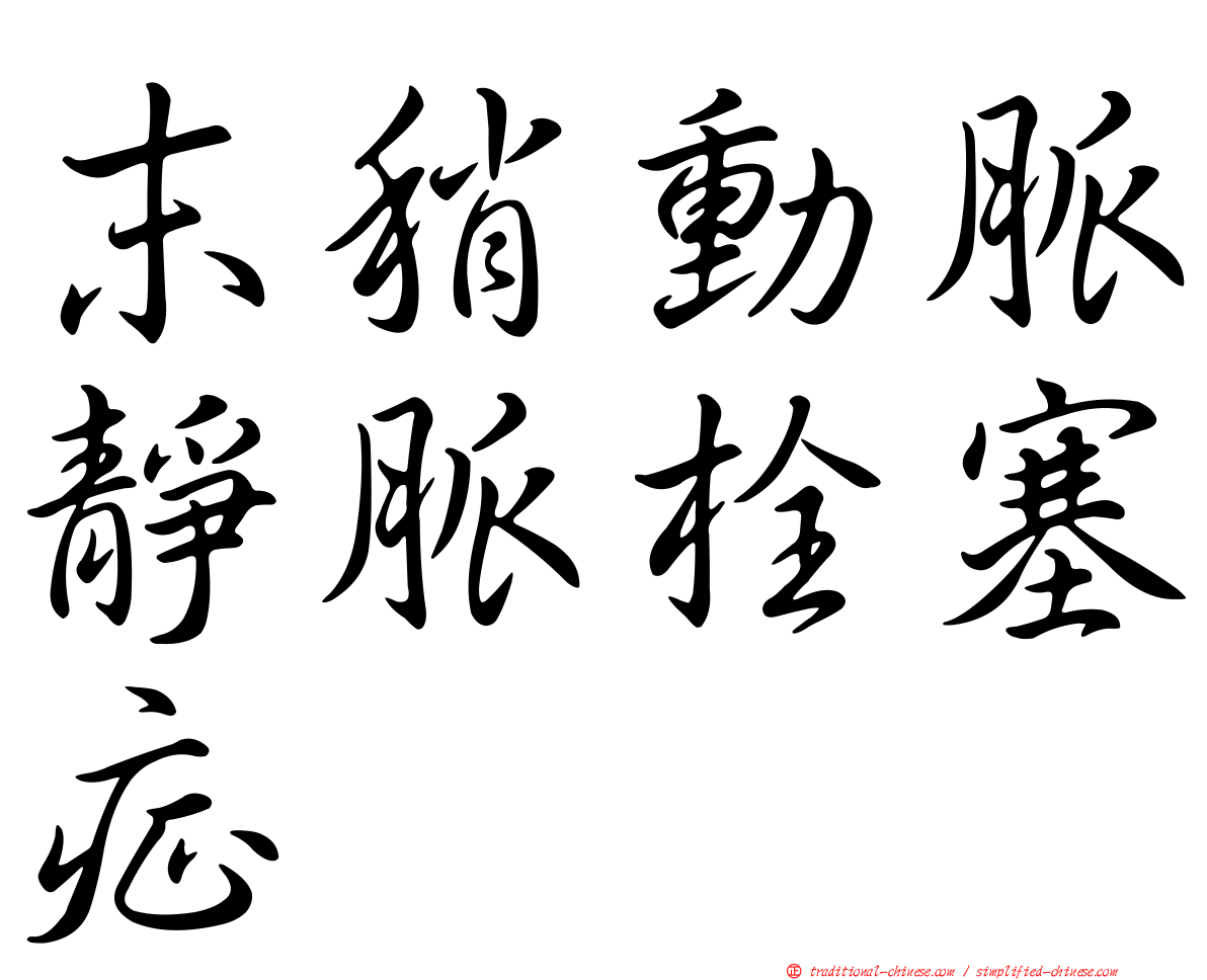 末稍動脈靜脈栓塞症