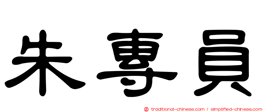 朱專員