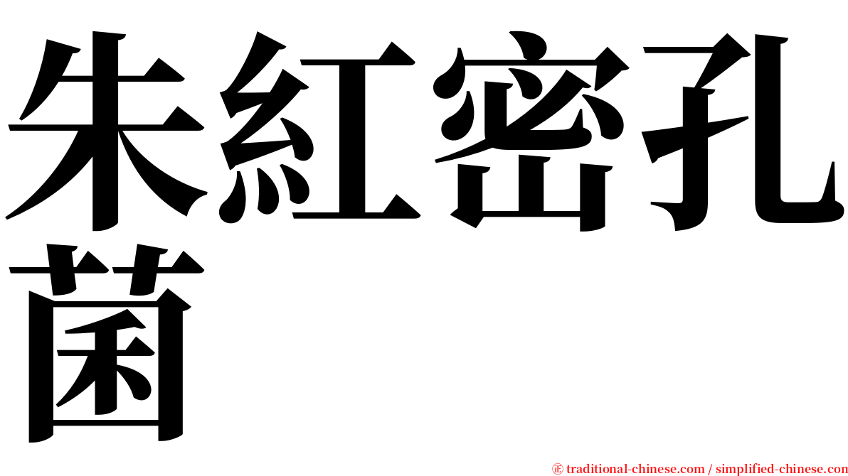 朱紅密孔菌 serif font