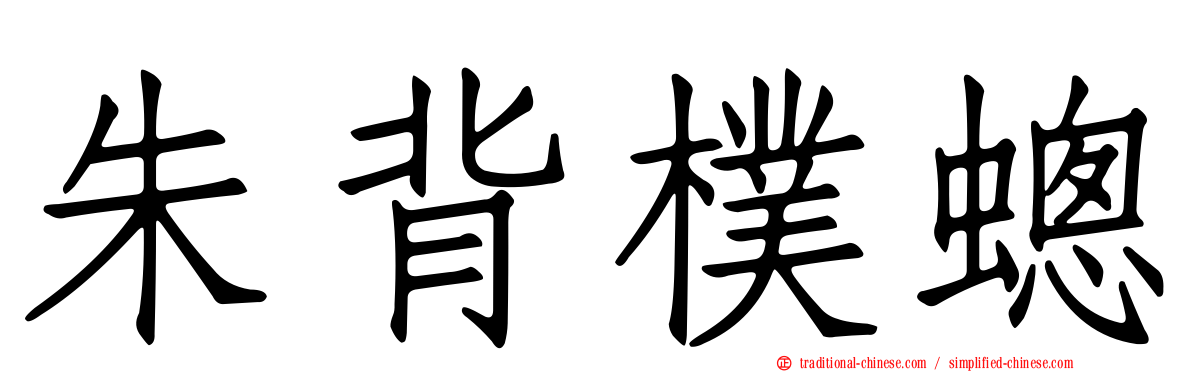 朱背樸蟌