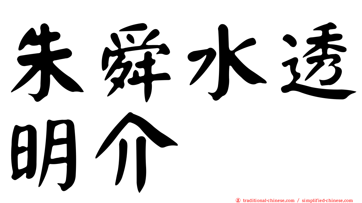 朱舜水透明介