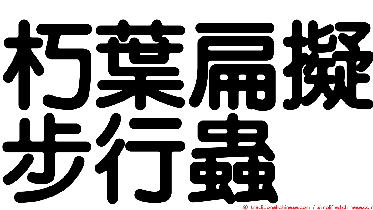 朽葉扁擬步行蟲