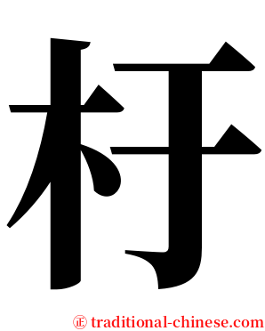 杅 serif font