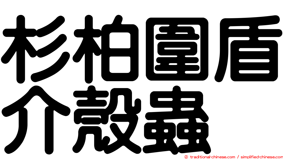 杉柏圍盾介殼蟲