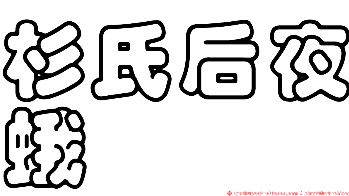 杉氏后夜蛾