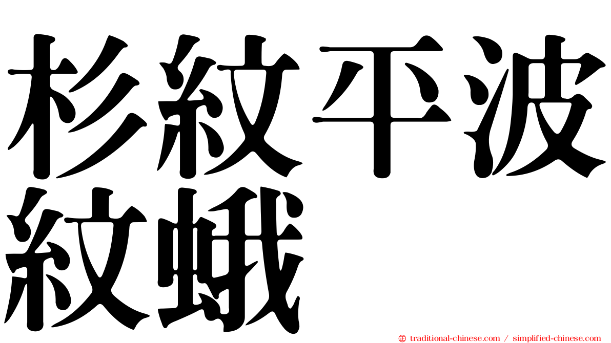 杉紋平波紋蛾