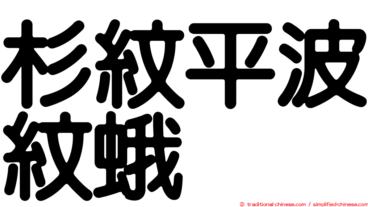 杉紋平波紋蛾