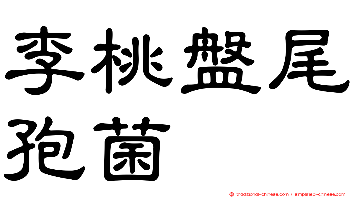 李桃盤尾孢菌