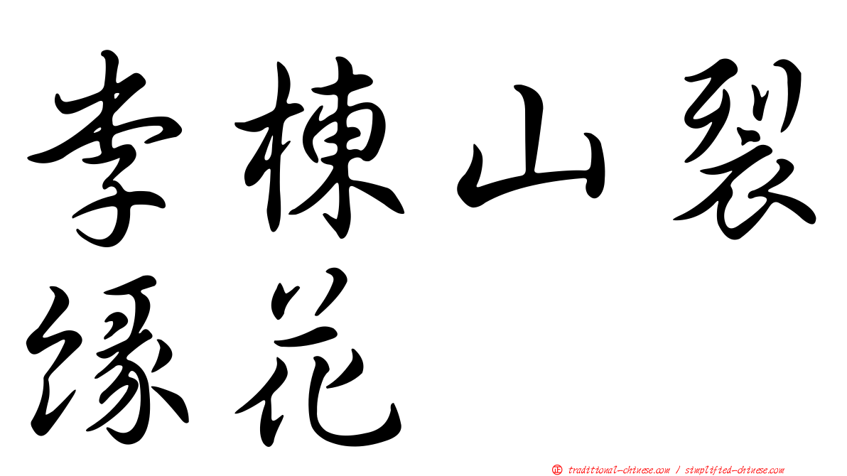 李棟山裂緣花