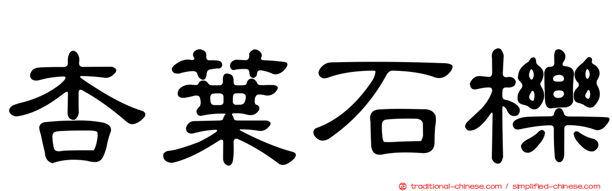 杏葉石櫟