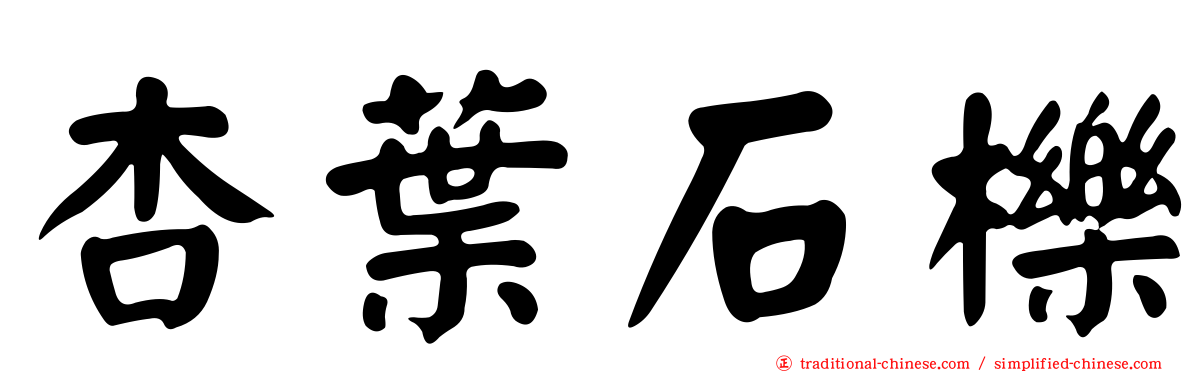 杏葉石櫟