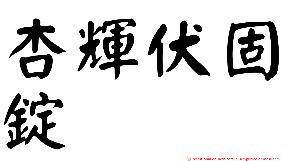 杏輝伏固錠