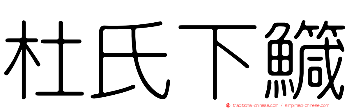 杜氏下鱵