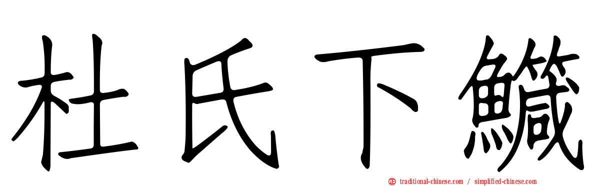 杜氏下鱵