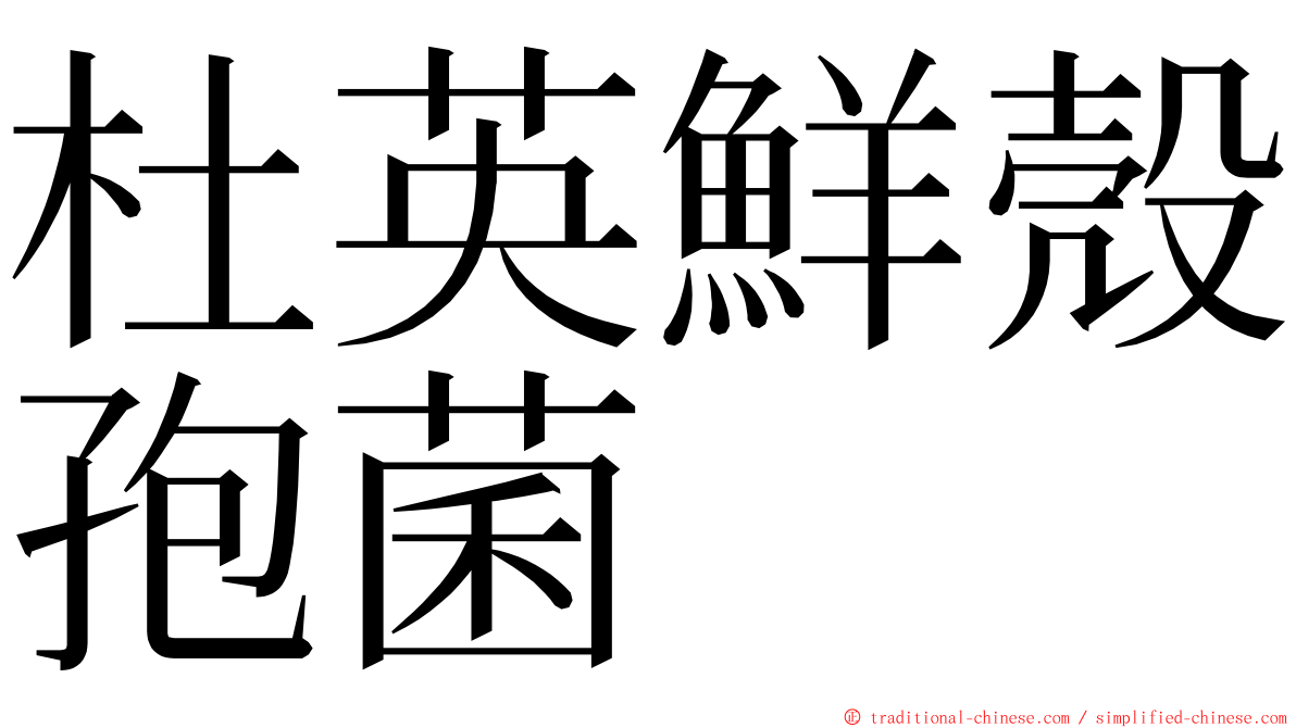 杜英鮮殼孢菌 ming font