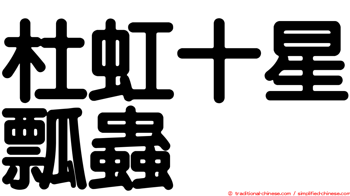 杜虹十星瓢蟲