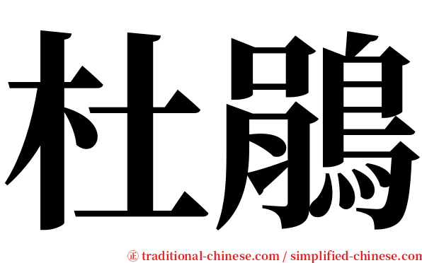 杜鵑 serif font