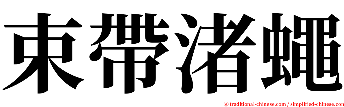 束帶渚蠅 serif font