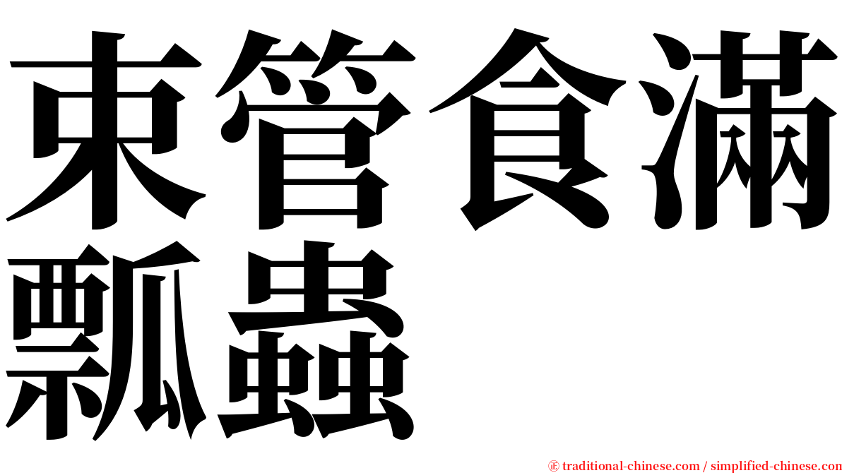 束管食滿瓢蟲 serif font