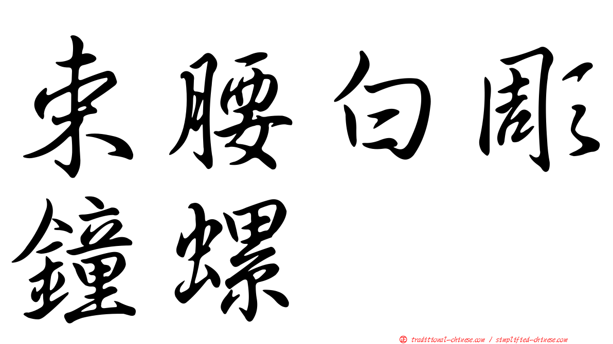 束腰白彫鐘螺