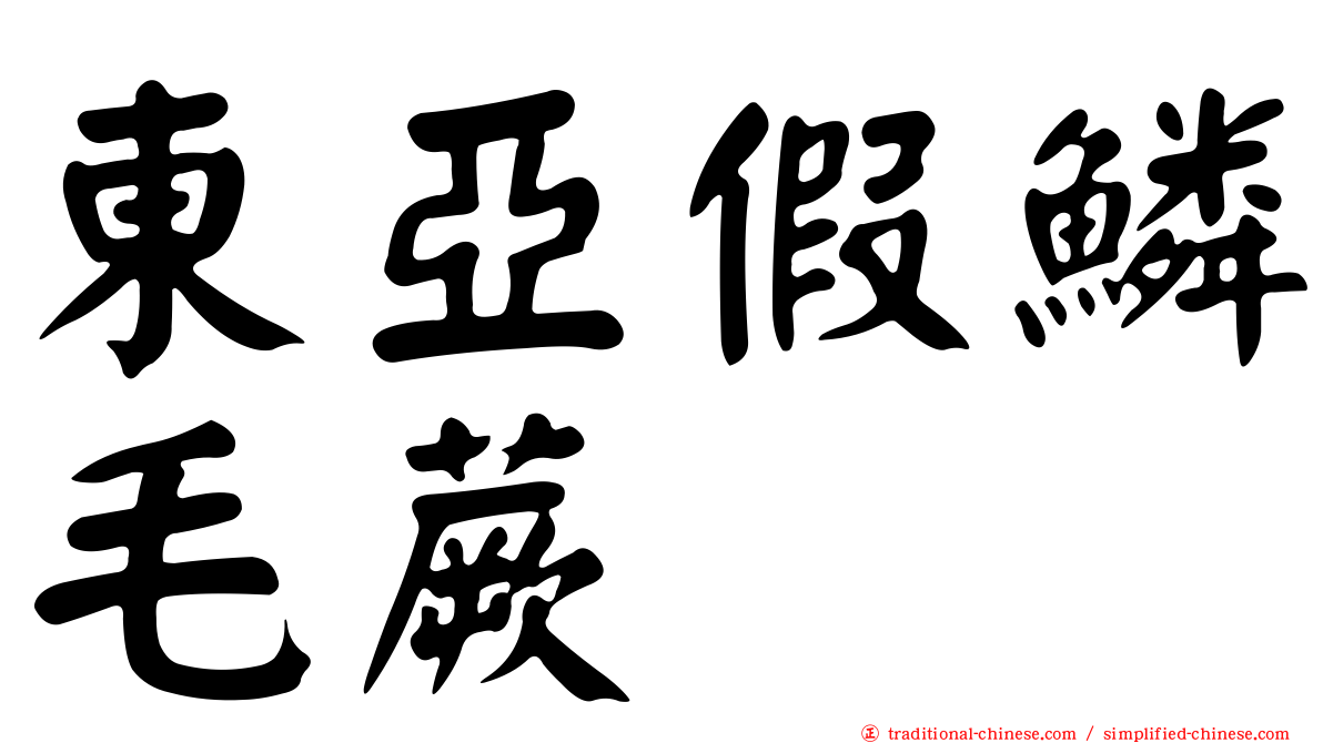 東亞假鱗毛蕨