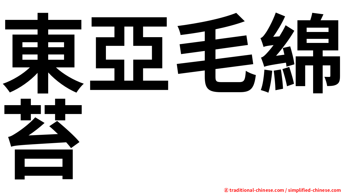 東亞毛綿苔