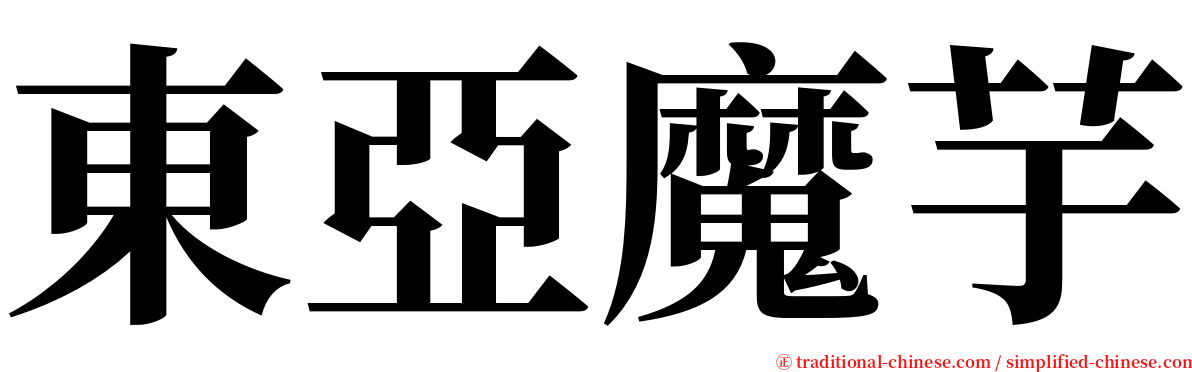 東亞魔芋 serif font