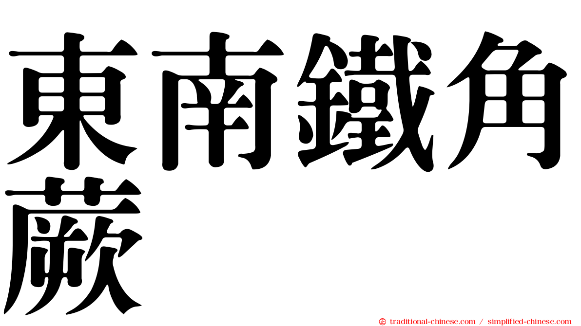 東南鐵角蕨