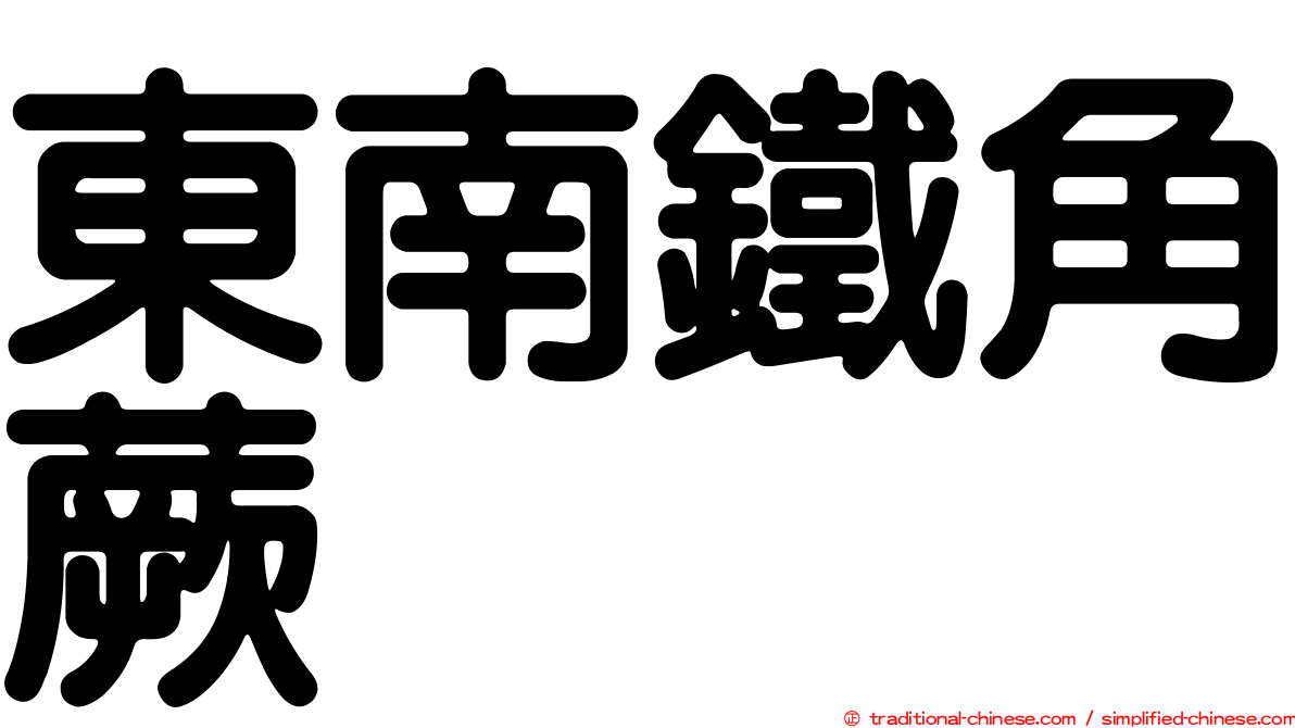 東南鐵角蕨