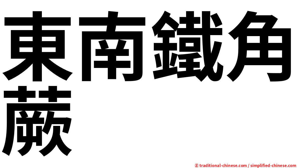 東南鐵角蕨
