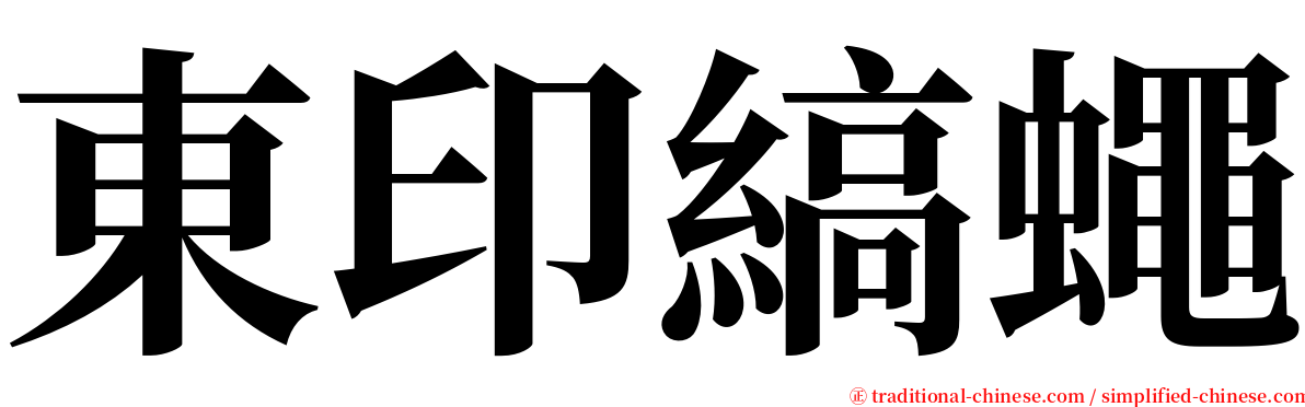 東印縞蠅 serif font