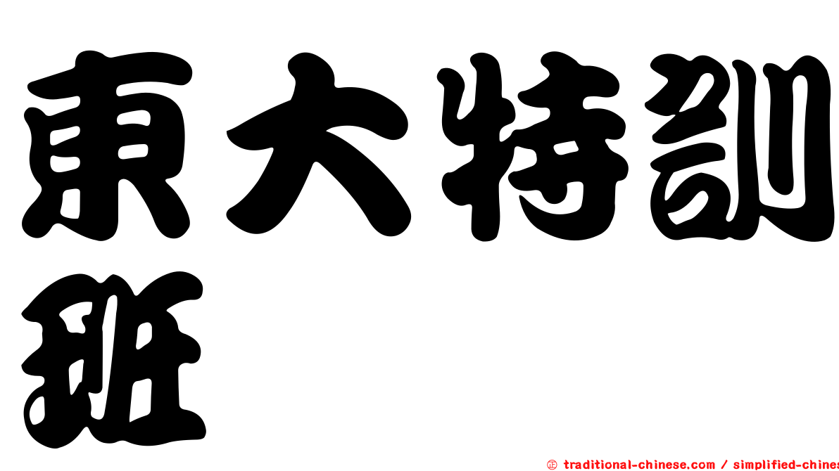 東大特訓班