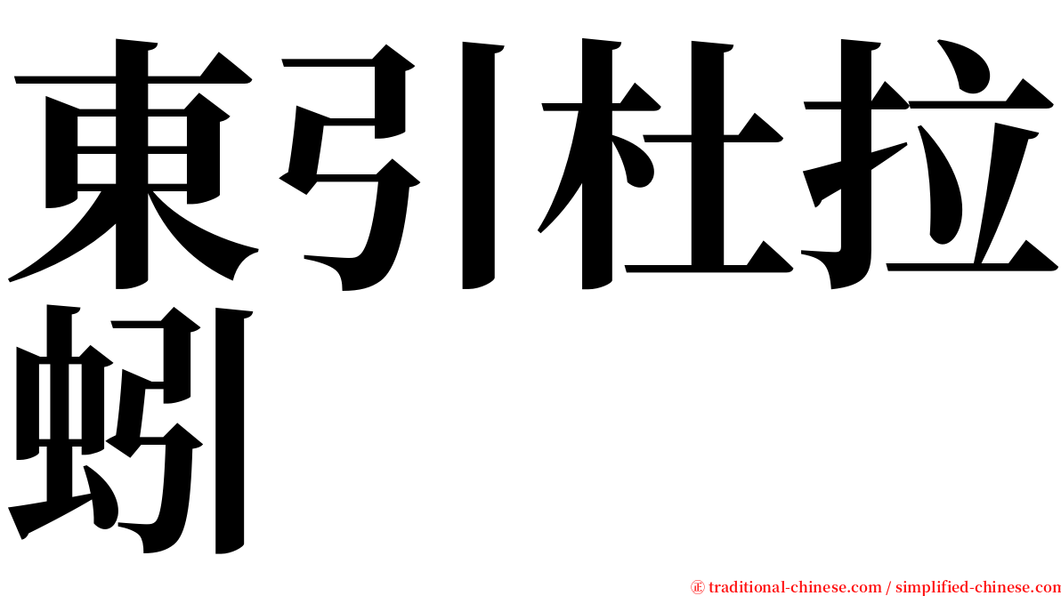 東引杜拉蚓 serif font