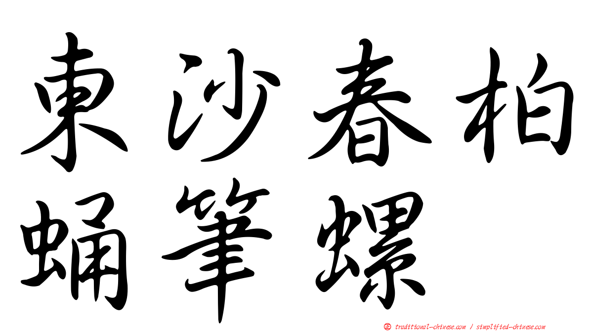 東沙春柏蛹筆螺