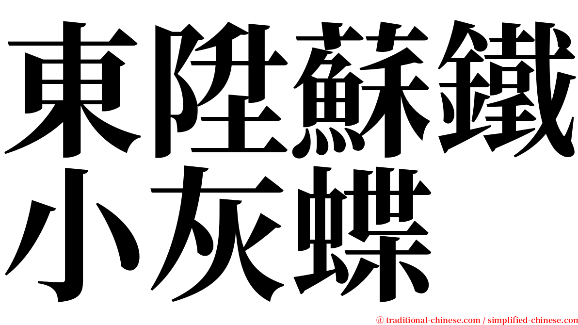 東陞蘇鐵小灰蝶 serif font