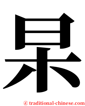 杲 serif font