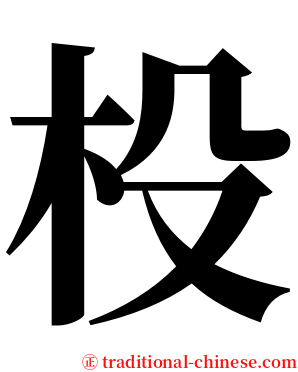 杸 serif font