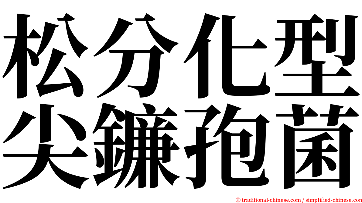 松分化型尖鐮孢菌 serif font