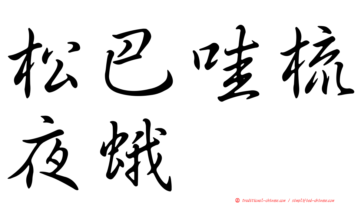 松巴哇梳夜蛾