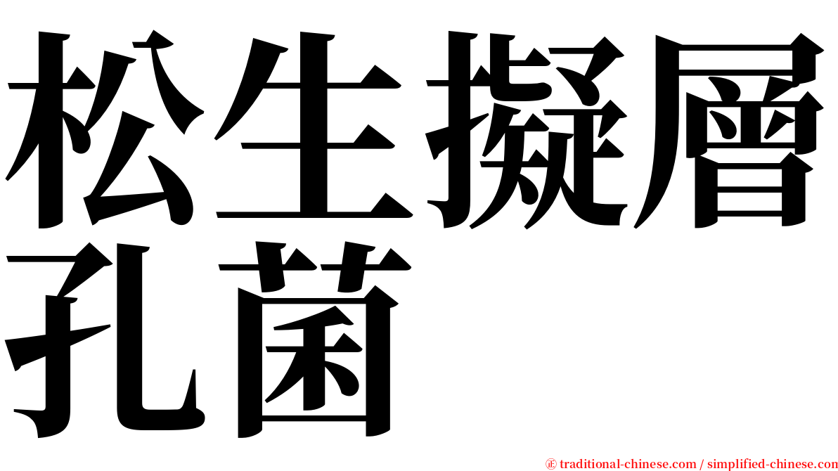 松生擬層孔菌 serif font