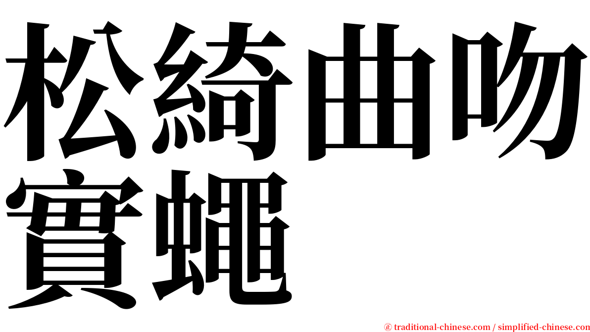 松綺曲吻實蠅 serif font