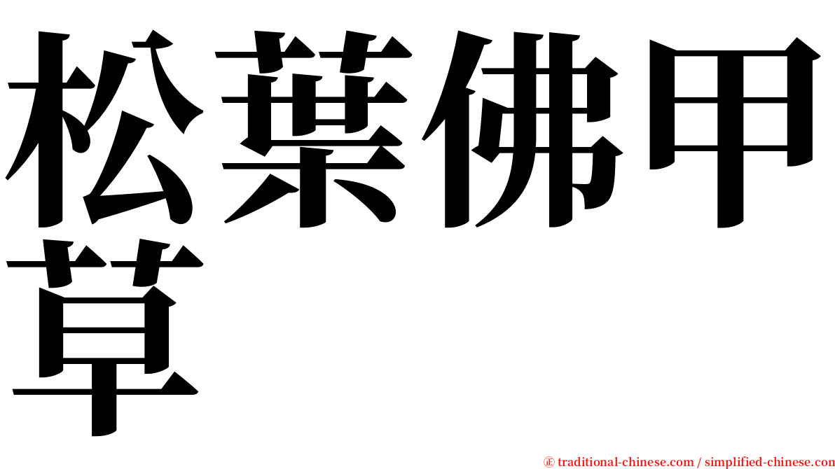 松葉佛甲草 serif font