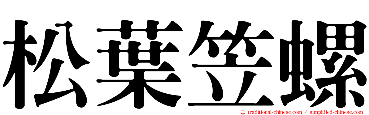 松葉笠螺